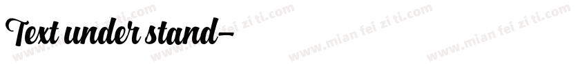 Text under stand字体转换